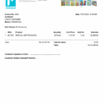 School Supplies Receipt